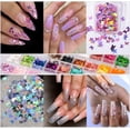 thumbnail image 2 of 3-D Colorful Laser Butterfly Sequins – Nail Art Flakes & Glitter Foil for Stunning Decoration TIKA, 2 of 3