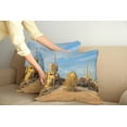 thumbnail image 2 of Ambesonne Cactus Throw Pillow Cover 2 Pack, Saguaros Boulders Sunset, 24", Pale Blue Pale Brown, 2 of 5