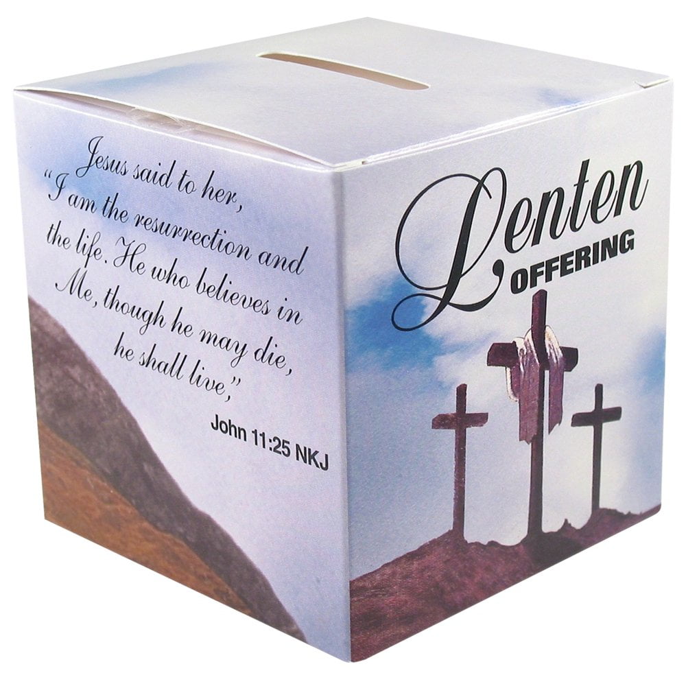 Lenten Easter Offering Box Family Size Cardboard with Crosses - 50 ...