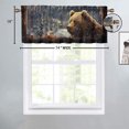 thumbnail image 4 of Winter Bear Curtain Valances for Kitchen Windows Rutsic Cabin Farmhouse Nature Scenery Rod Pocket Valances for Bedroom Living Room Dining Room 54 by 18 in, 1 Panel, 4 of 6