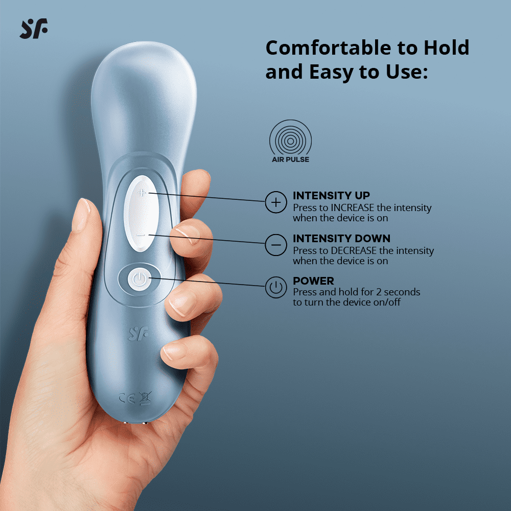 Satisfyer Pro 2 Air-Pulse Clitoris Stimulator - Non-Contact Clitoral Sucking Pressure-Wave Technology, Waterproof, Rechargeable (Blue)