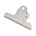 thumbnail image 1 of Clip Bulldog grande de 4 pulgadas, paquete de 10 carpetas de archivos Coideal de acero inoxidable plateadas, 1 of 5