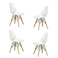 thumbnail image 1 of IFDC - Ensemble de 4 Chaises de Cuisine Eiffel, 20''x18''x32'', Blanc, 1 of 2