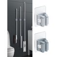 thumbnail image 2 of 1pc No Punching Mop Holder Self-adhesive Broom Hanger Storage Hook For Bathroom, White, 2 of 5