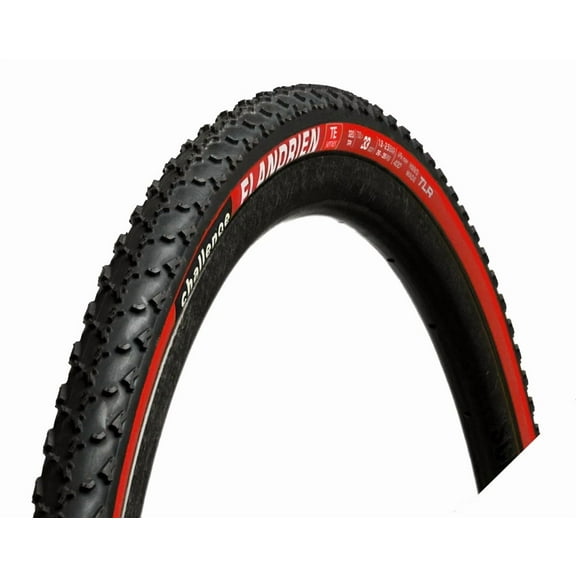 Challenge Tire Flandrien TE Tire, TLR - 700 x 33 Black/Red