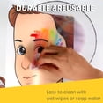 thumbnail image 3 of Bowitzki Tableau de Pratique de Peinture pour le Visage, 2 Pcs Tableau de Pratique de Peinture Colorée Réutilisable, Modèle d'Exercice de Maquillage Taille A4 (Garçon), 3 of 3