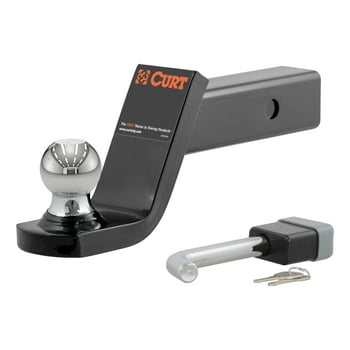 CURT 45142 Trailer Hitch , 2-Inch Ball, Lock, Fits 2-In Receiver, 7,500 lbs, 4" Drop