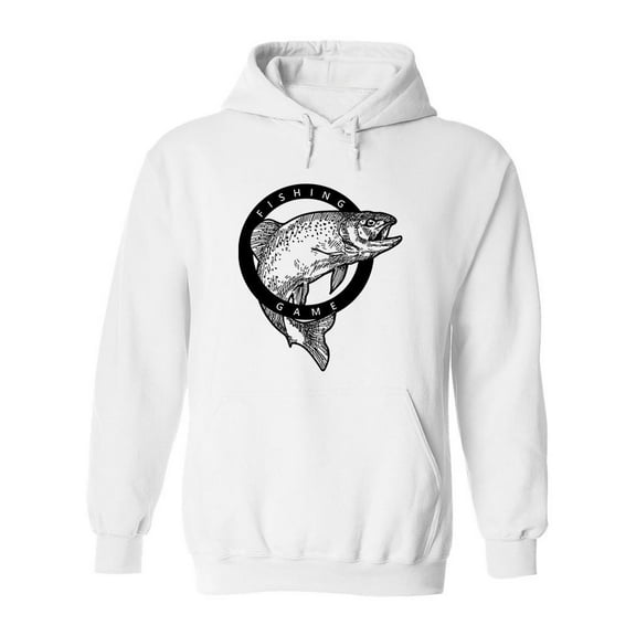 Fishing Game Slogan Hoodie Men -Image by Shutterstock, Male 3X-Large
