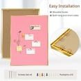 thumbnail image 5 of DOLLAR BOSS Cork Board for Wall Hanging with Linen, 36x24 Inches Pink Bulletin Board with 10 Push Pins, Mounted Memo Message Board for Home Office Decor, Dorm Room Essentials, Classroom Organization, 5 of 10