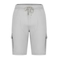 thumbnail image 4 of Miluxas Men's Cargo Shorts Loose Fit Casual Shorts Drawstring Outdoor Hiking Shorts with Multi Pockets Gray L(L), 4 of 6