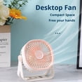 thumbnail image 2 of Desktop Fan USB Desktop Fan Three-Speed Wall Mounted Mini Electric Fan Hands-Free Cooling for Outdoor Work, 2 of 7