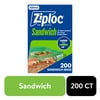 Ziploc Sandwich Bag For Food Storage, School Supplies, Grip 'n Seal Technology, Zipper, 200 Count