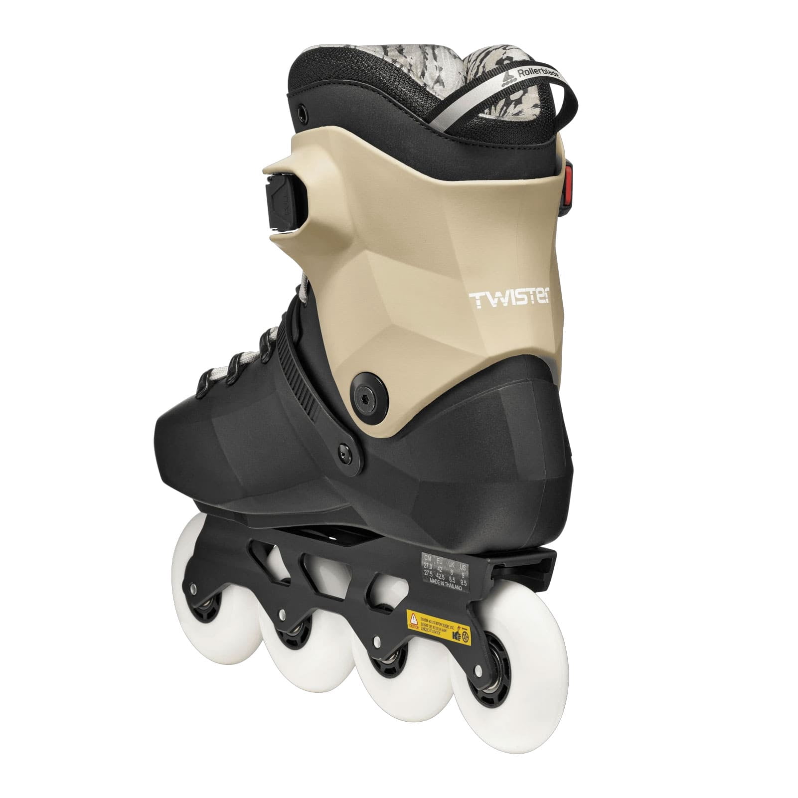 ROLLERBLADE Men's Twister XT Black/Sand/Red Inline Skates, Size: 12/12.5
