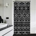 thumbnail image 2 of Small Stall Black White Boho Shower Curtain Bohemian Geometric Tribal Retro Western Aztec 36Wx72H Inch Abstract Minimalist Simple Fabric Decor Bathroom Polyester Waterproof 7 Pack Hooks, 2 of 6