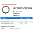 thumbnail image 2 of Front Exhaust Gasket - Compatible with 2008 - 2010 Ford F-350 Super Duty 6.4L V8 2009, 2 of 2