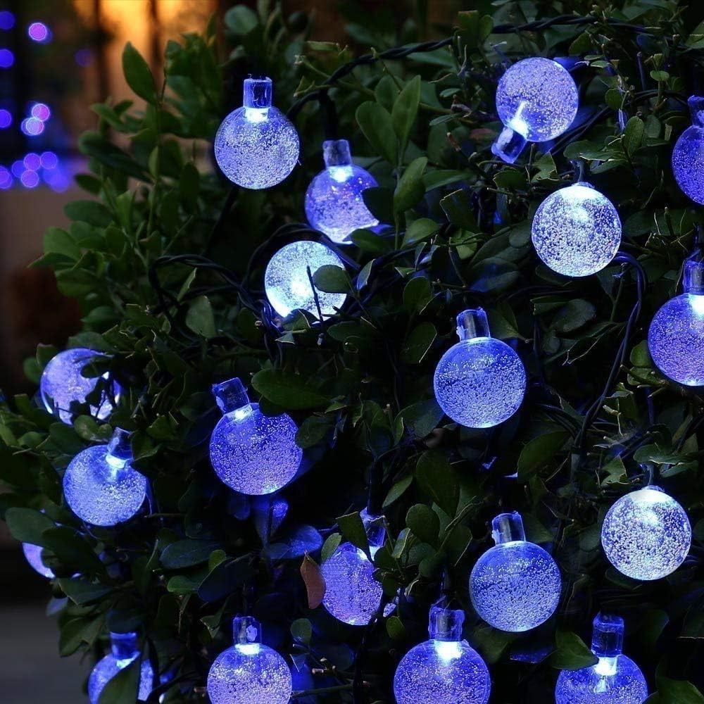 Solar String Lights, Waterproof 20ft 30 LED Solar Ball String Lights, Indoor Outdoor Fairy Globe String Lights,for Garden,Patio,Christmas,Wedding,Home, Party Decoration (Warm White)