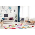 thumbnail image 2 of Ladole Rugs Contemporary Heart Theme Pattern Polypropylene Kids Area Rug Carpet in Cream and Multicolor, 6x9 (6'2" x 9'2", 190cm x 280cm), 2 of 3