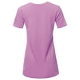 thumbnail image 3 of A2Y Women's Basic Solid Premium Cotton Short Sleeve V-neck T Shirt Tee Tops Dark Mauve 3XL, 3 of 6