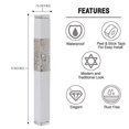 thumbnail image 5 of A&S Mezuzot Aluminum Mezuzah Case with Mordern Jerusalem Shin Design Waterproof Home Blessing Protection Housewarming Gift (Silver, 12cm - 5inch), 5 of 5