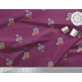 thumbnail image 3 of Soimoi Poly Georgette Fabric Dot & Floral Artistic Printed Craft Fabric by The Yard 42 Inch Wide, 3 of 3