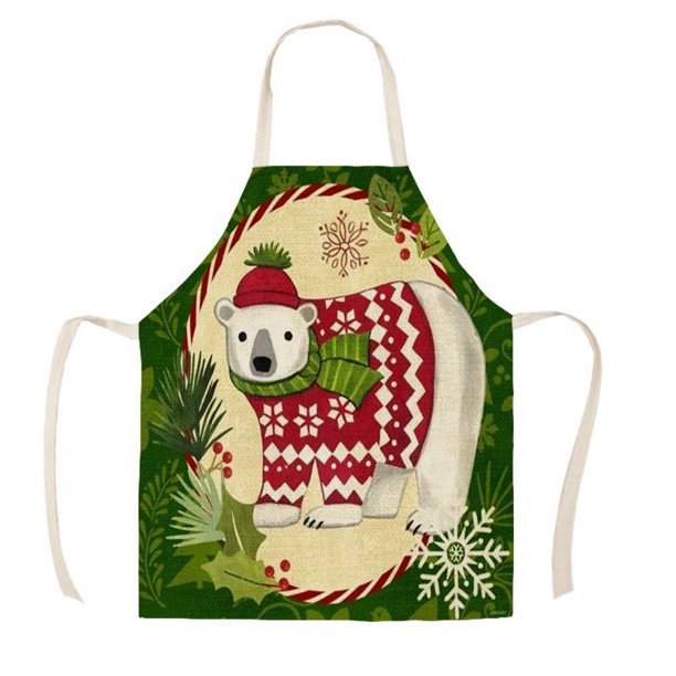 Delantal Lino Animal Navidad 68x55cm Tmvgtek Para estrenar