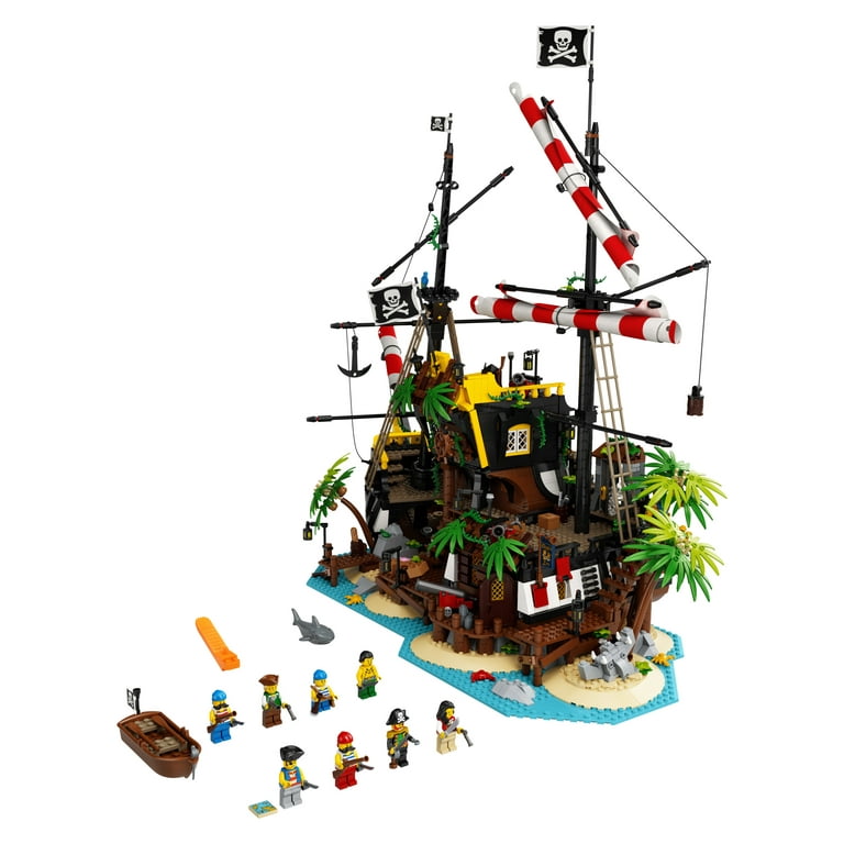 LEGO Ideas Pirates of Barracuda Bay 21322 Pirate Shipwreck Island Play and Display Kit Walmart