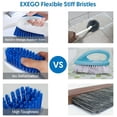 thumbnail image 6 of SUGARDAY Scrub Brush Comfort Grip & Stiff Bristles Heavy Duty Cleaning Scrubber for Bathroom Shower Tub Carpet Floor - Pack of 2 (Blue), 6 of 8