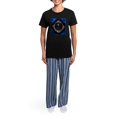 thumbnail image 4 of CafePress - Phantom Of The Opera ~Phantom (With Blue Swirl) Pa - Women's Short Sleeve Print T-Shirt and Pants Dark Cotton Pajama Set, 4 of 7