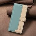 thumbnail image 7 of Allytechgroup iPhone 16 Plus Wallet Case, Stiching Color Stylish PU Leather Flip Cover RFID Blocking Cards Slots Stand Magnetic Closure Phone Case for Apple iPhone 16 Plus, Green, 7 of 7
