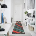 thumbnail image 4 of Yayeee Runner Rug for Bedroom 2'x6' Machine Washable Hallway Non Slip Mat, Green Stars Abstract, 4 of 8