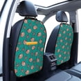 thumbnail image 3 of Pofeuu Starfish and Shell Print 2 Pack PU Leather Kick Mat Back Seat Protector, Universal Car Seat Back Organizer, Waterproof Backseat Protector For Most Car, 3 of 8