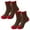 B, variant on WTXUE Socks for Women, Fuzzy Soft Fluffy Winter Cozy Slipper Socks Winter Warm Wool 2 Pairs Crew Cute Socks, 2-Pack