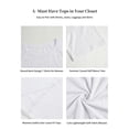 thumbnail image 4 of Fancyglim Women Summer Tops Casual Crew Neck Blouse Batwing Basic Half Sleeve Loose Fit Flowy Shirts, White M, 4 of 7