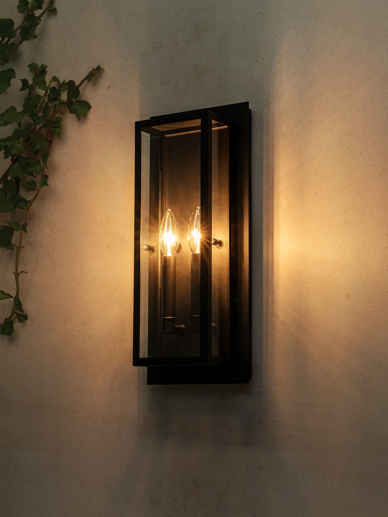 2-Light Modern outdoor wall sconce