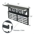 thumbnail image 3 of Rugerasy Medal Hanger Display Rack With Shelf, Medal Hanger Display For Wall Holds 64+ Sports Medals, Never Give Up Rack Holder For Soccer Gymanstics Swim, 3 of 9