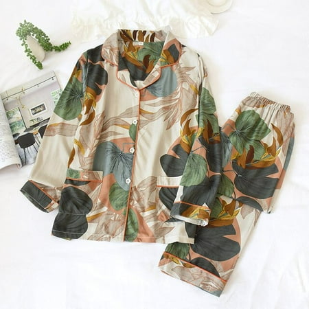 

New 100% viscose long-sleeved trousers ladies pajamas suit simple style short pajamas women s home service