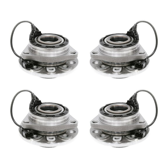 AutoShack Front & Rear Hub Bearing Assemblies for Saab, 9-3 2008-2011 9-3X 2010-2011, AWD FWD L4 2.0L V6 2.8L - With ABS, 5-Lug