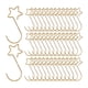 thumbnail image 1 of 100x Ganchos para árboles de Navidad Macarena Forma de Estrella Ganchos Resistentes para Bolas de Navidad Oro, 1 of 8