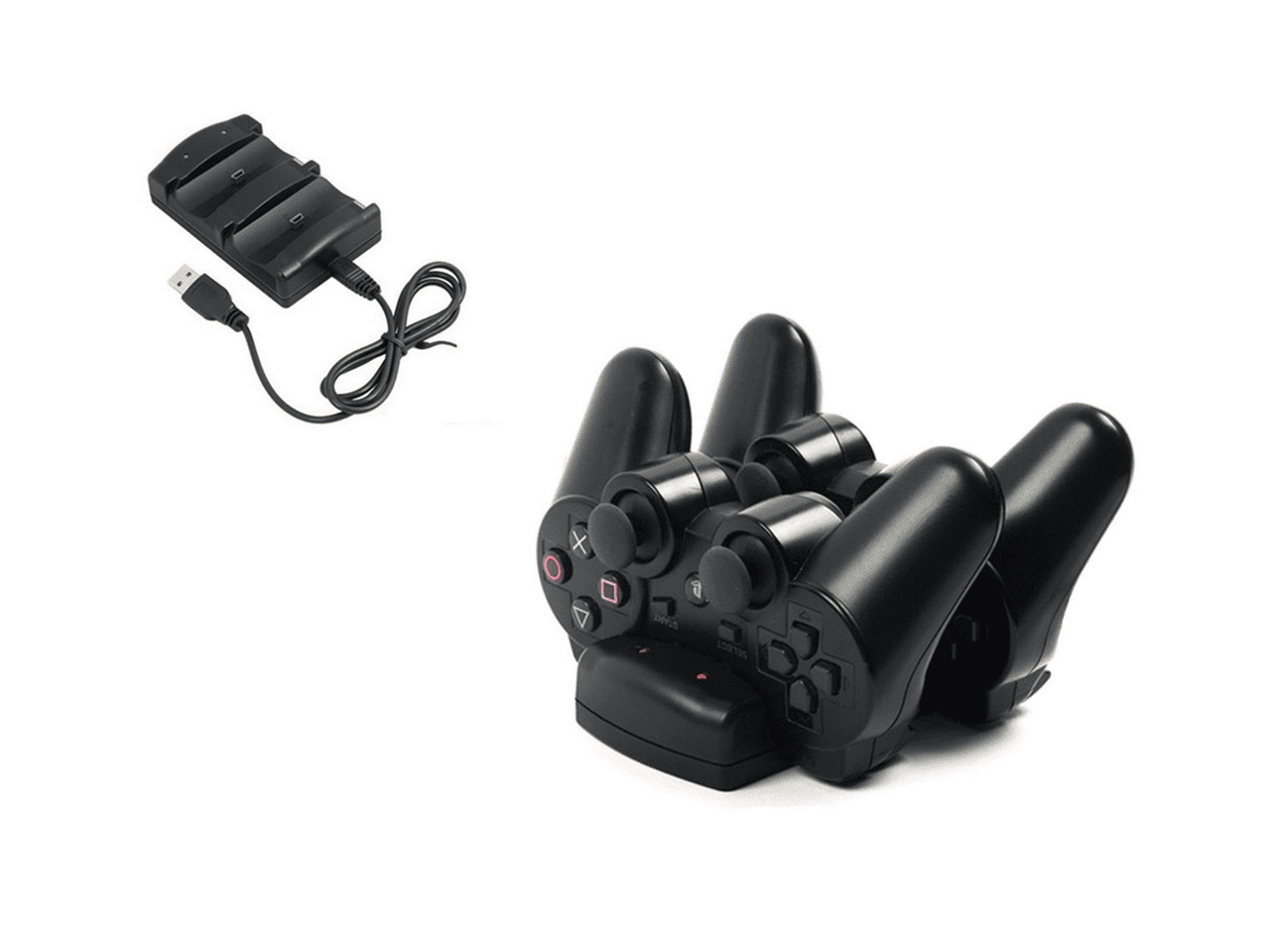 Mini 2 in 1 Dual USB / 2USB Ports LED Charging Charge Dock Station Stand For Playstation 3 PS3 Game Controller And PS3 MOVE Controllers