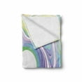 thumbnail image 2 of Spires Soft Flannel Fleece Throw Blanket, Abstract Fractal Heart Caught in Whirl Odd Fantasy Exotic Artwork Print, Cozy Plush for Indoor and Outdoor Use, 50" x 60", Lilac Yellow, by Ambesonne, 2 of 6