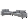 thumbnail image 2 of Davis 2-piece Upholstered Rolled Arm Sofa Grey, 2 of 4
