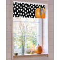 thumbnail image 4 of Thanksgiving Autumn Pumpkins Valances Curtain for Kitchen Cafe,Farm Harvest Window Valance Short Curtains 54"x 18" Rod Pocket Windows Treatment Drape for Bathroom Living Room Bedroom Wave Point Black, 4 of 6