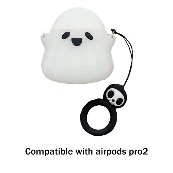 CCOCC Headphone Case,Adorable Ghost Design for Airpod Pro Case,Impact-Resistant Protection for Airpods Pro 2nd Generation Case,Light