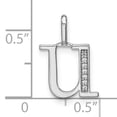 thumbnail image 3 of Finest Gold 14K White Gold Diamond Lower Case Letter U Initial Pendant, 3 of 4