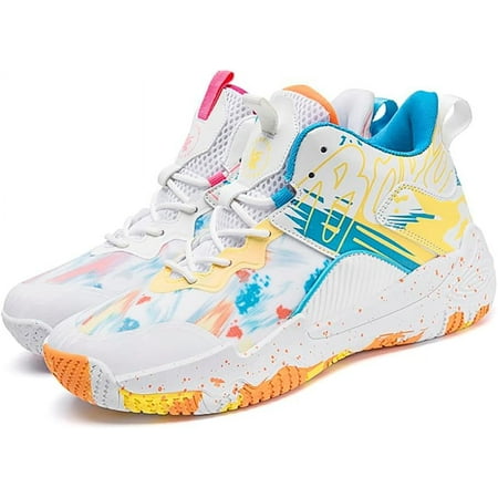 Men's Women's Basketball Shoes High Top Ultra-Light Fashion Anti Slip Breathable Sneakers
