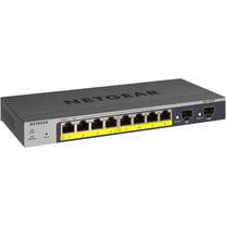 NETGEAR ProSAFE 8-port Gigabit PoE Smart Managed Switch with 2 Gigabit Fiber SFP, Black