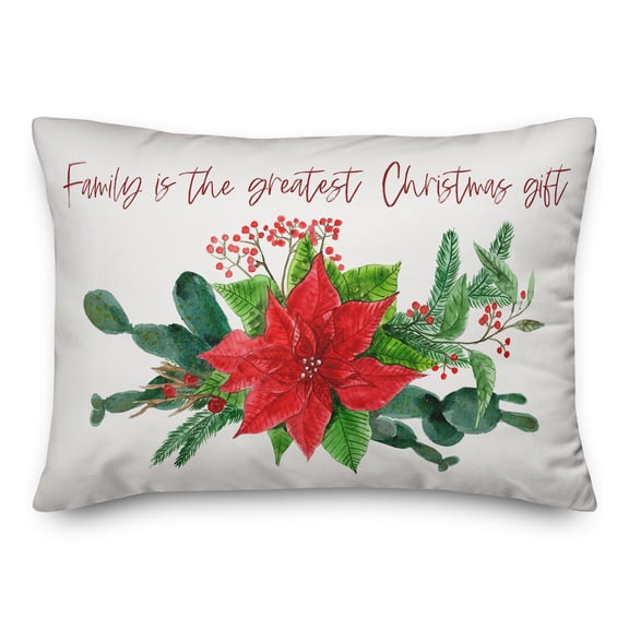 Creative Products Family is the Greatest Christmas Gift 14x20 Spun Poly Pillow