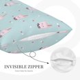 thumbnail image 2 of Plush Throw Pillow Covers, milk tea F Pillow Cases with Invisible Zipper, Breathable Microfiber Pillow Cases Standard Size for Sleeping Bedroom Sofa Living Room 14x20, 2 of 5