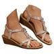 thumbnail image 2 of WILLBEST Sandalias Casuales Para Mujer, Cómodas Sandalias De Verano Para Mujer, Informales, De Tacón Medio Y Punta Abierta, De Color Puro, Para Caminar En La Playa, Para Vacaciones, Viajes, Uso Diario, 2 of 8