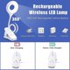 thumbnail image 2 of Lámpara de escritorio Led inalámbrica recargable, 3 y 3 regulables, lámpara de noche táctil con Clip para niños, 28 Leds, lectura portátil con Clip para T, 2 of 3